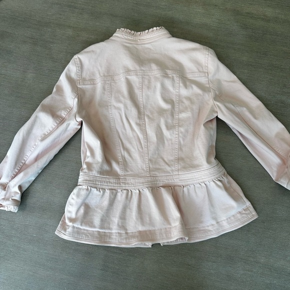 White House Black Market Light Pink woman’s  cotton size 4 Jacket - Picture 5 of 8
